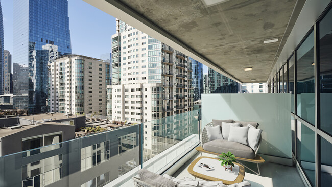 Enjoy a night in on your private balcony with downtown views! - Modera Rincon Hill