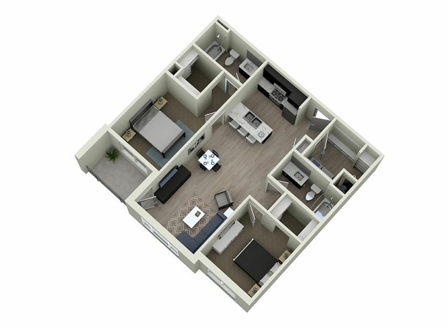 2B floorplan 3D.jpg - Arboretum at Barber Station