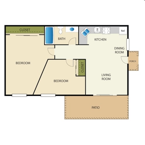 2BR/1BA - Spring Villas