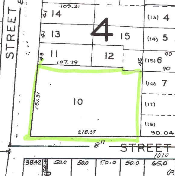 Mapa de la parcela - 1001 Bragg St