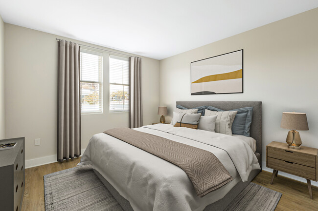 Renovated Package III bedroom with hard surface flooring - Avalon Encino