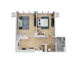 1 Bedroom 1.5 bath + Den Duplex