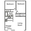 Two Bedroom/One Bath Small