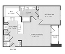 1BR 1BA (767 SF)