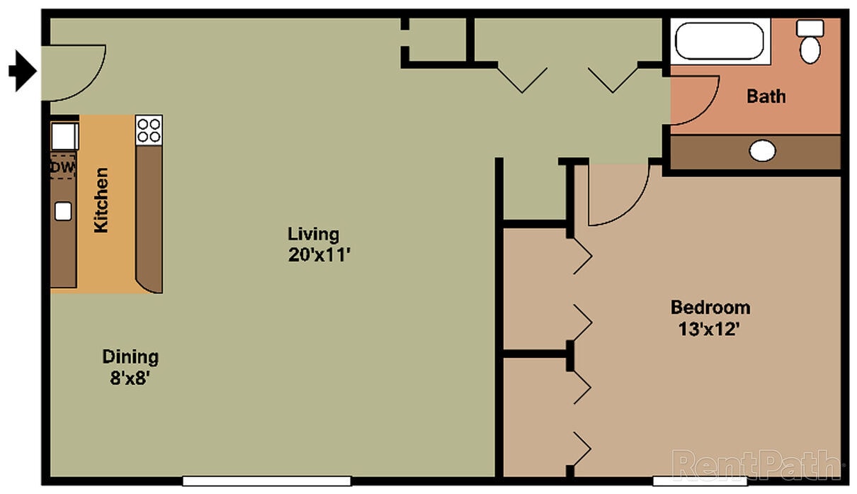 Great Northern Village – 111 - 1 Bdrm, 1 Bath, 1st Floor