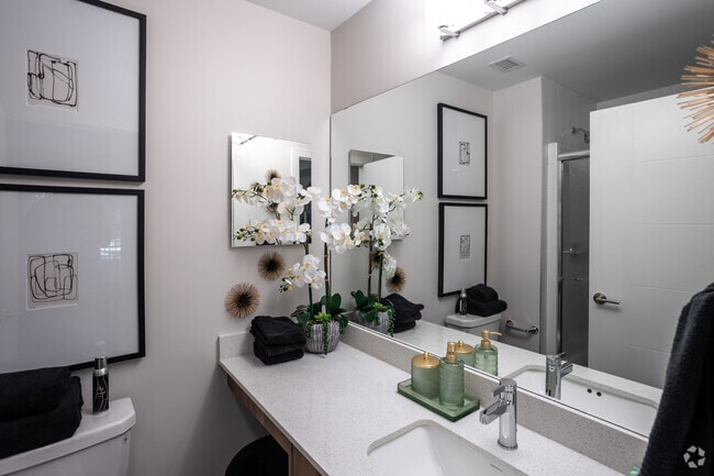2BR, 2BA - 877SF - First Bathroom - Abbey Park Residences