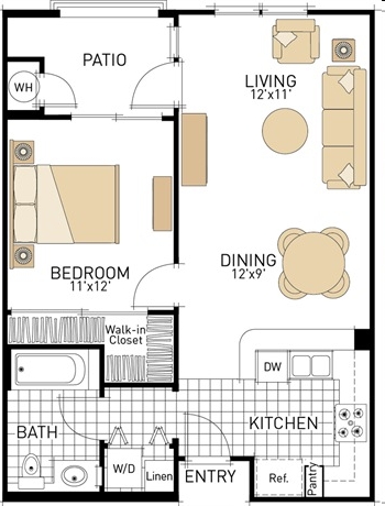 1HAB/1BA - The Cypress at North Park