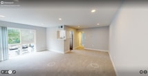 This 650 square foot apartment in Alexandria, VA offers a well-designed living space on a single floor. The property features one bedroom, measuring a generous 220 square feet, and one bathroom. The layout includes a hallway and an open-concept kitchen and living room area, promoting a sense of spaciousness.

The interior is characterized by modern finishes and a neutral color palette. Walls are painted in light, soothing tones, complemented by plush carpeting throughout most of the living areas. Recessed lighting fixtures provide even illumination, enhancing the apartment's contemporary feel.

The living area is bright and airy, featuring a sliding glass door that leads to an outdoor space and allows ample natural light to flood the room. The kitchen, while compact, is efficiently designed with white cabinetry, granite countertops, and stainless steel appliances. A window over the sink area brings additional natural light into this space.

The bedroom is spacious and well-proportioned, with large closets for storage. The bathroom, though not extensively shown, appears to have a clean, white finish with a shower/tub combination.

Overall, this apartment at 5104 Celtic Dr combines modern aesthetics with practical living, making efficient use of its 650 square feet to create a comfortable and inviting home environment.