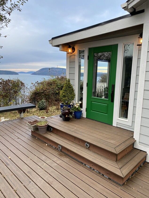 front deck overlooking the San Juan Islands - 12838 Marine Dr