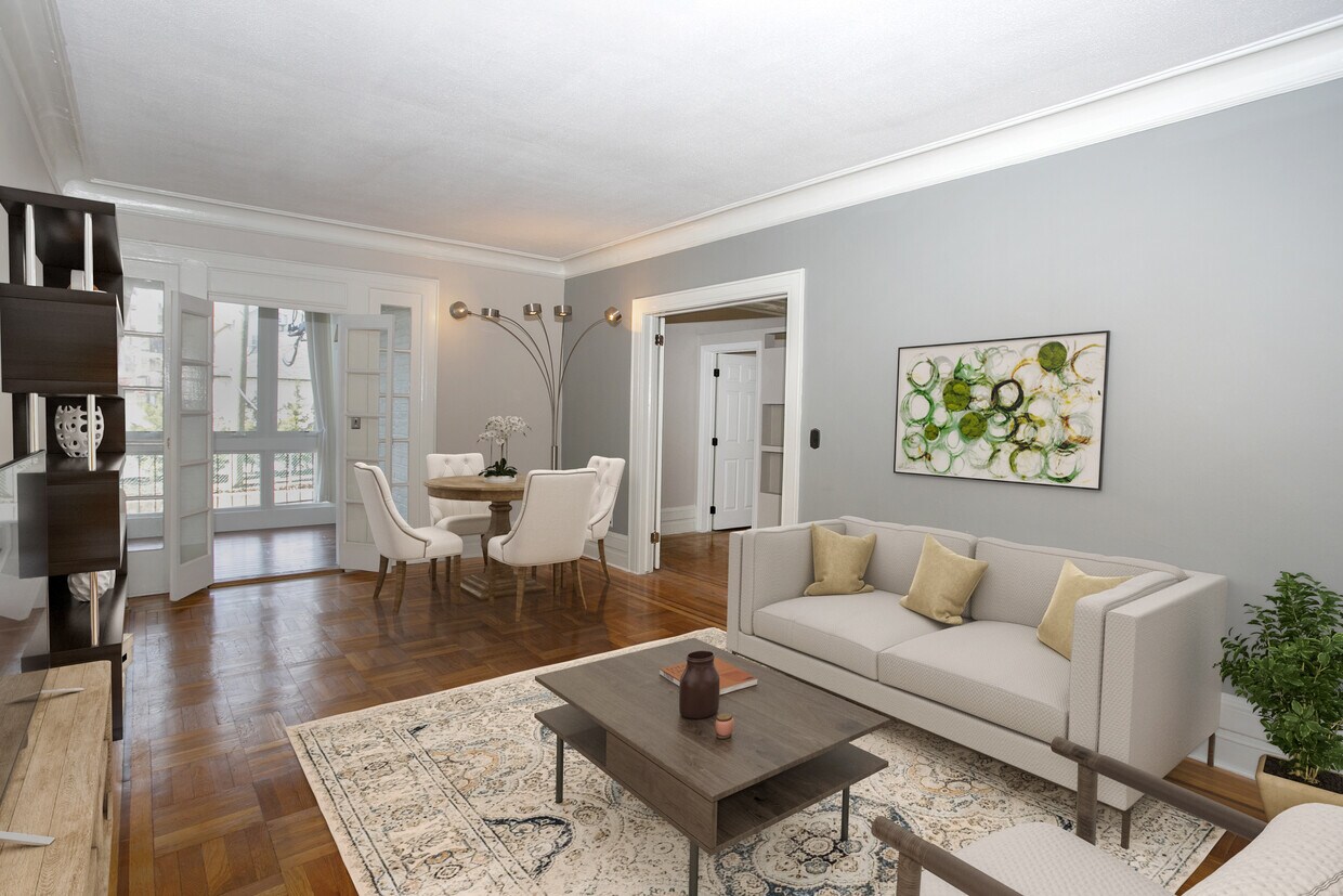 Virtually Staged Living Room - 14 Forest St