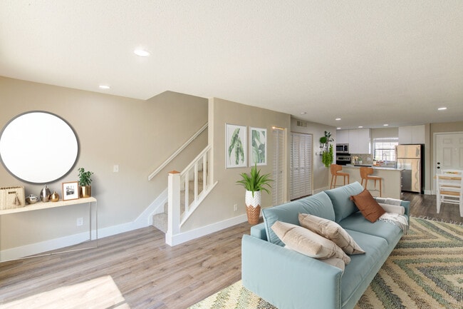 2BR, 2BA - 1232SF -Living Room - Armature Gate Townhomes