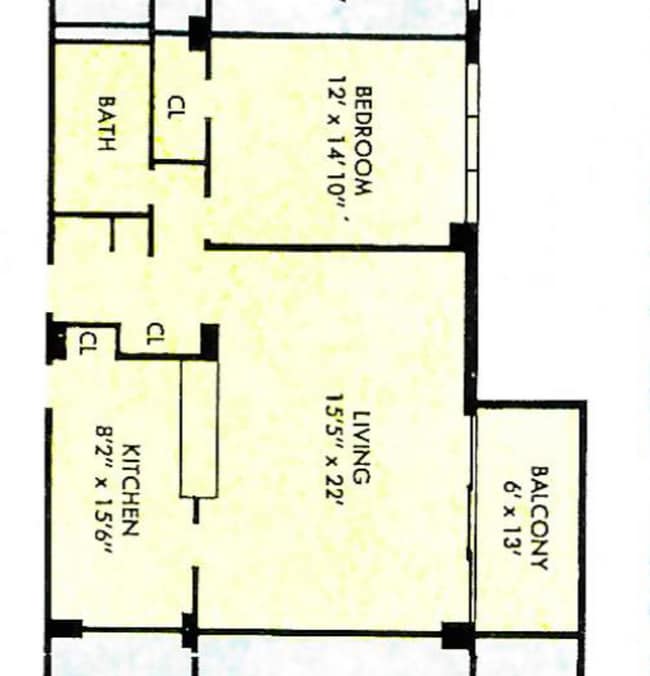 layout of condo - 2401 Bayshore Blvd