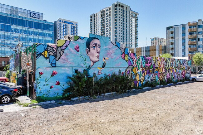 Beautiful murals can be seen throughout the Roosevelt Row area.