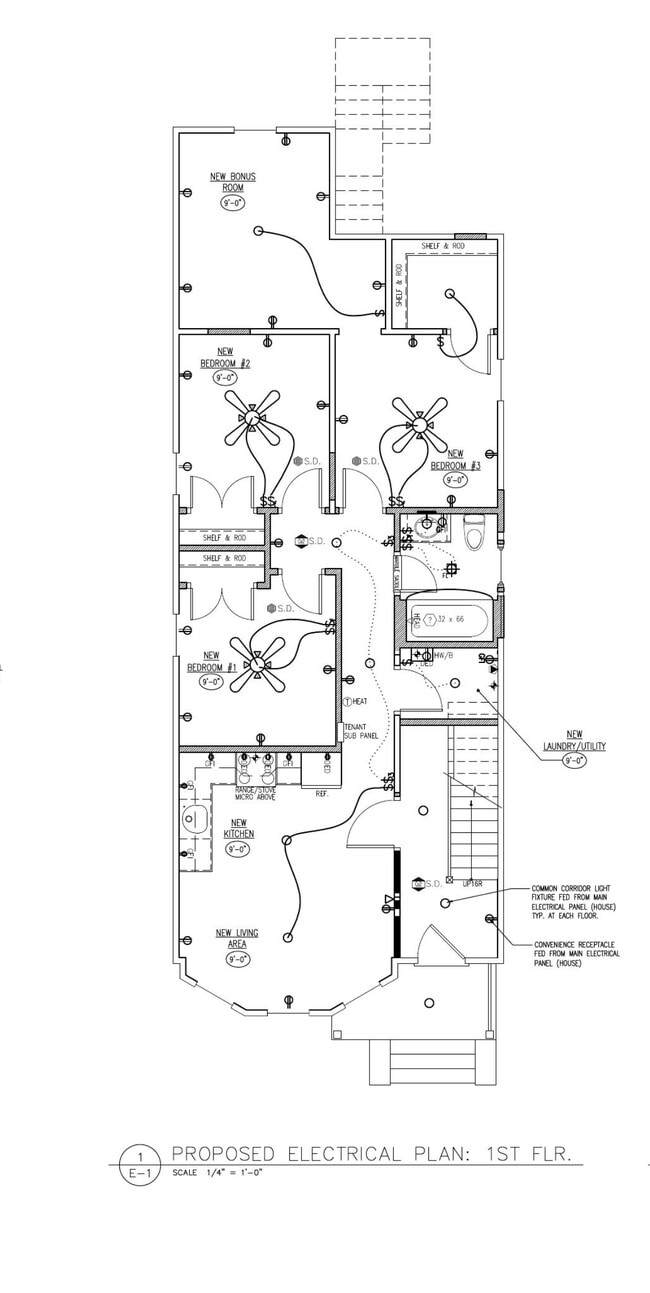 floor plans for unit 1 - 164 Hickory St