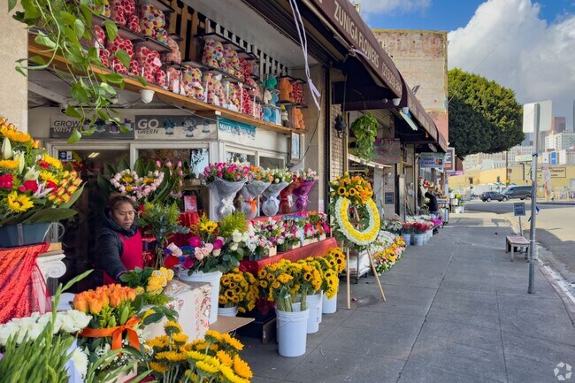 The LA Flower District covers six blocks of the greater Fashion District.