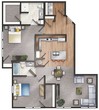 2 Bedroom Craftsman Premier Corner