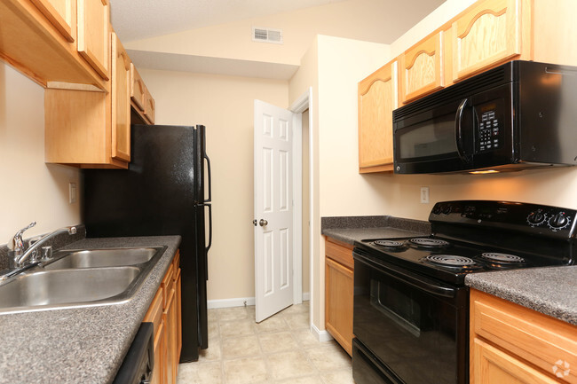 1HAB, 1BA - 950 ft² Techo abovedado - Cocina - Austin Park Apartments