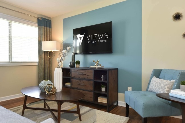 2-BR 1-BA 1,008 SF Living Room - Views at Elm Grove