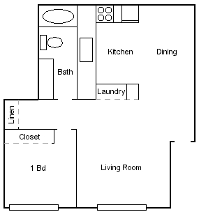 1HAB/1BA - Woodside Village