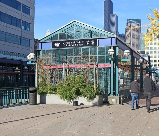 The International District/Chinatown Station is part of the Downtown Seattle Transit Tunnel