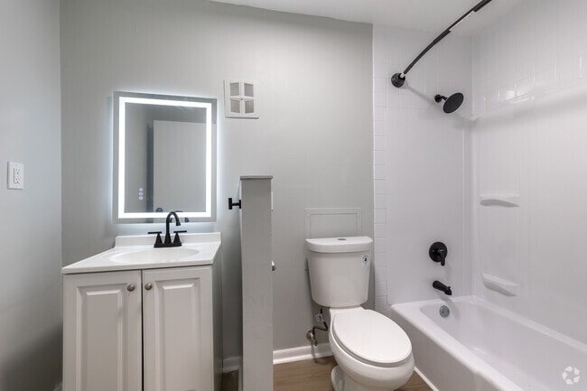1BR, 1BA - 600SF - Bathroom - Prime Gardenside