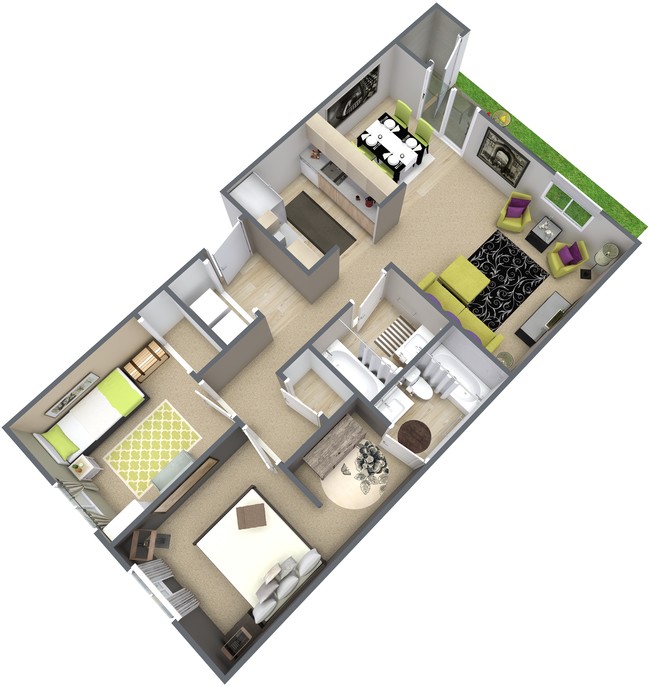 2 habitaciones, 2 baño - The Monterey Apartments