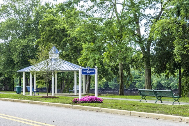 Mary Rusignola Park sits alongside the Passaic River.