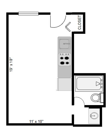 Plano de planta - Broad View Apartments