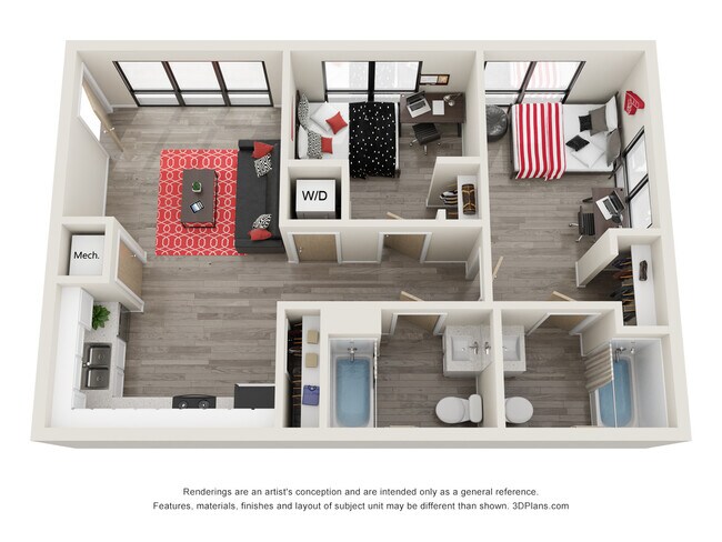 Plano de planta - 609 South Randolph Street
