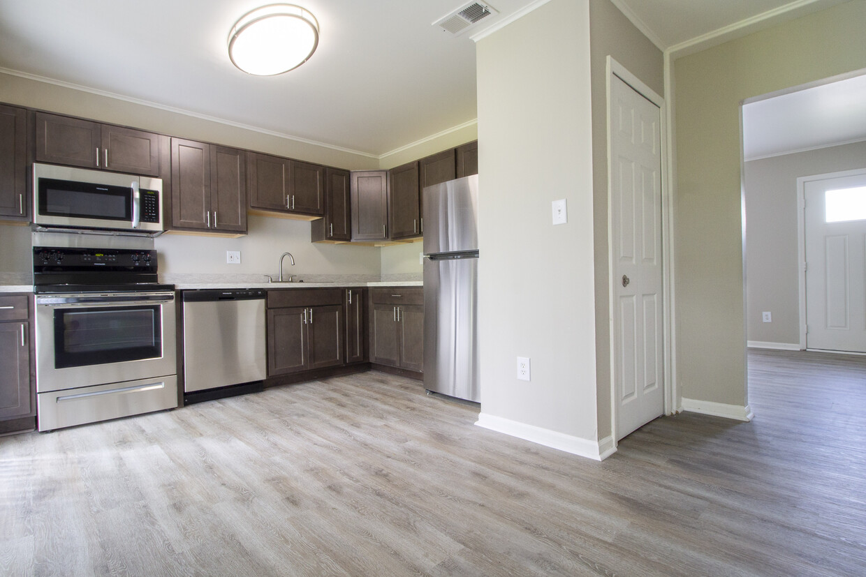 Cocina gris - Meadowfield Townhomes