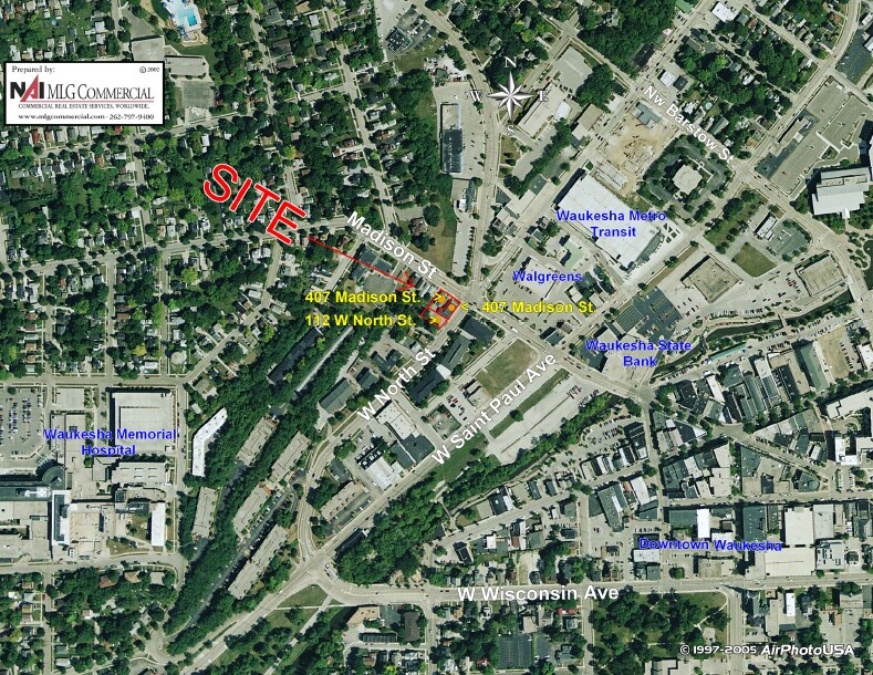 Aerial Photo - 407 Madison St
