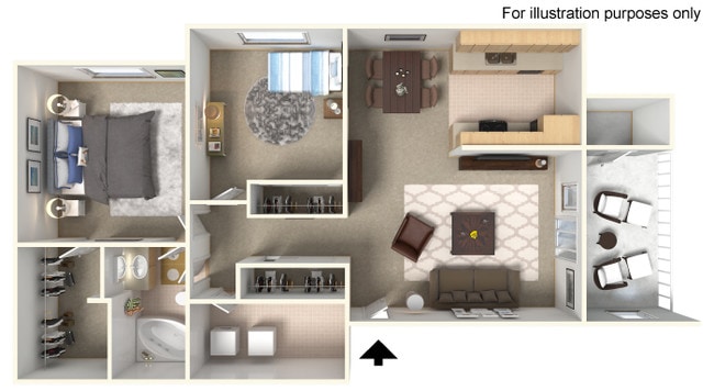 2BR/1BA 963SF - Springs of Country Woods