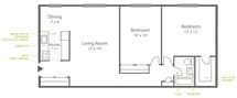 2 Bedroom / 1 Bath A