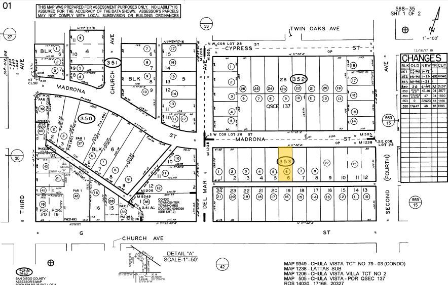 Mapa de la parcela - 226-228 Madrona St