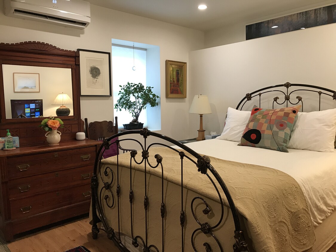 Bed, dresser, & light-filtering shade - 81 Park Ter W