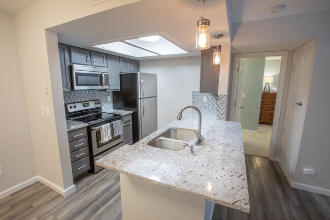 Granite Countertops, new appliances (refrigerator, microwave, stove, dishwasher) - 9222 E Arbor Cir