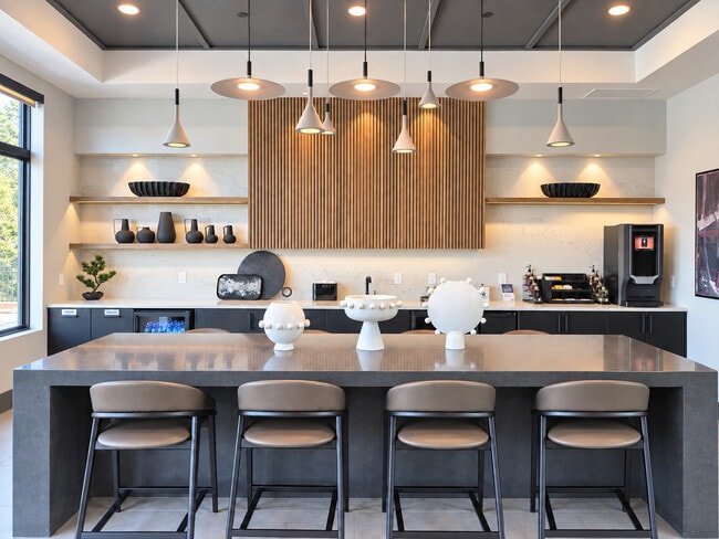 Clubhouse Kitchenette with Coffee Machine - Icon Apartment Homes at Lovell Road