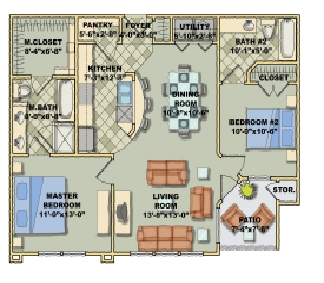 2HAB/2BA - Sutton Oaks