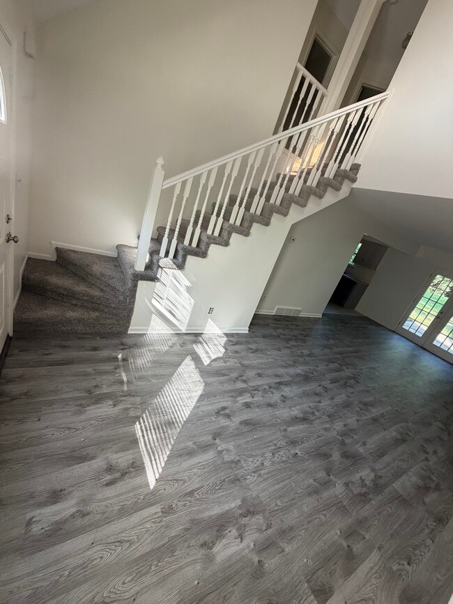 Stair case at front entry - 27 Cherry St