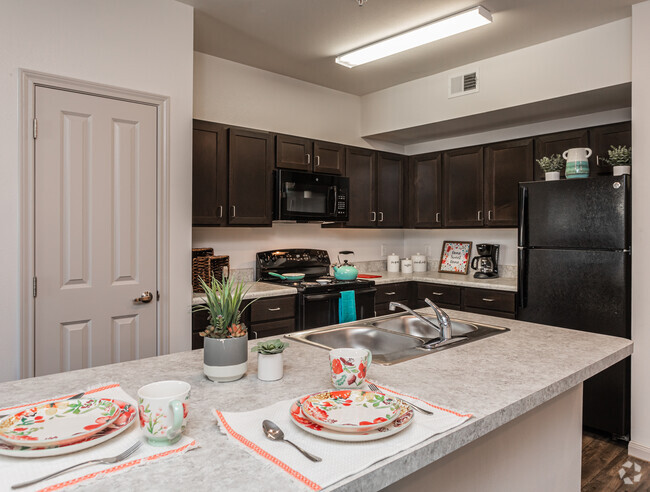 1BR, 1BA - 752SF Kitchen - La Stella Independent Senior Living