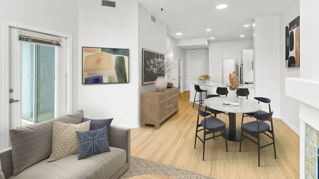 Living Room with Hard Surface Flooring - Archstone Fremont Center