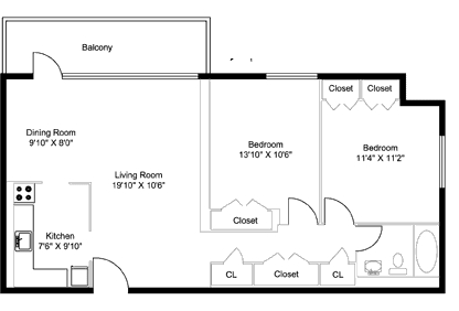 2BR/1BA - Imperial Towers