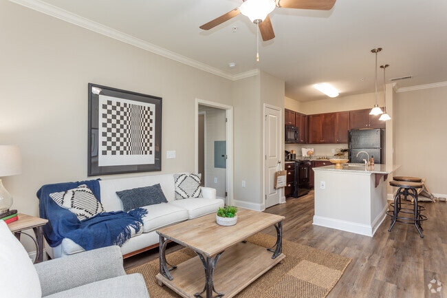 2BR, 2BA - 1159SF Azalea - Living Area - South Park Village