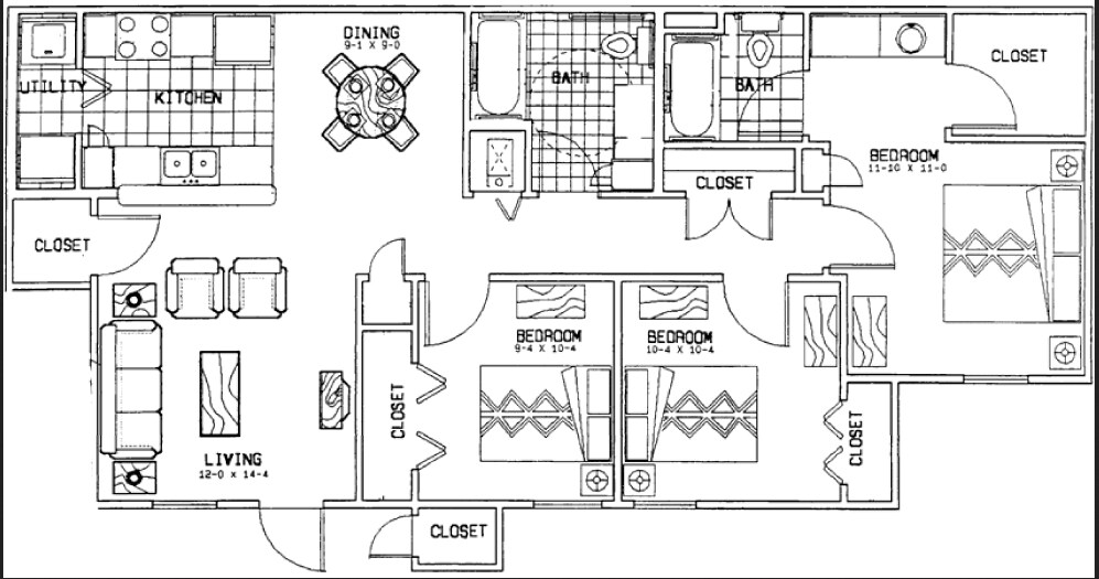 2HAB/2BA - Roosevelt Park Apartments