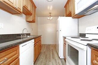 Stove, Microwave, Refrigerator and Dishwasher - Castlewood Apartments