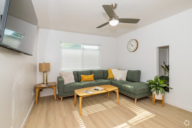 2BR, 1BA 875SF - Living Room - The Grove