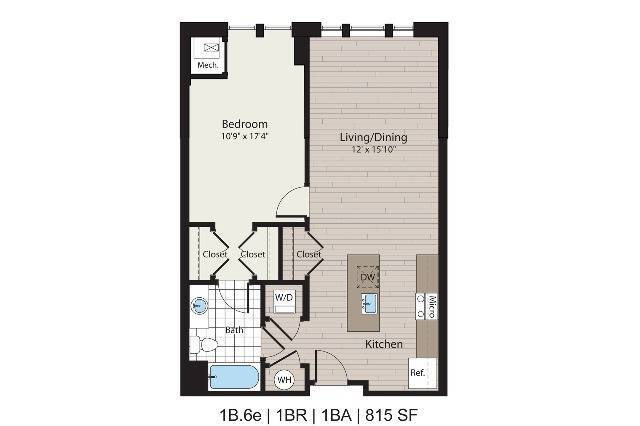 1B.6e 1BD/1BA 815 pies cuadrados - ICON Residences at The Rotunda