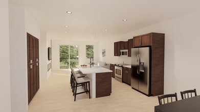 Townhome Kitchen, Living Rendering - 1580 Main Townhomes