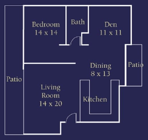1HAB/1BA - Villa Del Mar Apartments