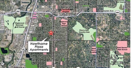 Aerial Photo - Hawthorne Plaza Apartments